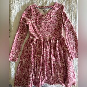 Mini Biden girls size 9/10. Pink and White Long Sleeve Dress
